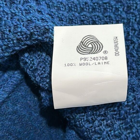 Geiger Collection Vintage Austrian Wool Cardigan Jacket Teal Blue Size 44 - Picture 16 of 16